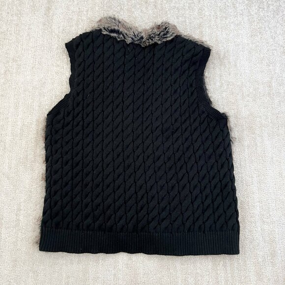 Sebby Faux Fur Cardigan Sweater Vest XXL - Picture 4 of 10